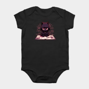 Cat Doing Magic Kitten Making an Evil Plan Baby Bodysuit